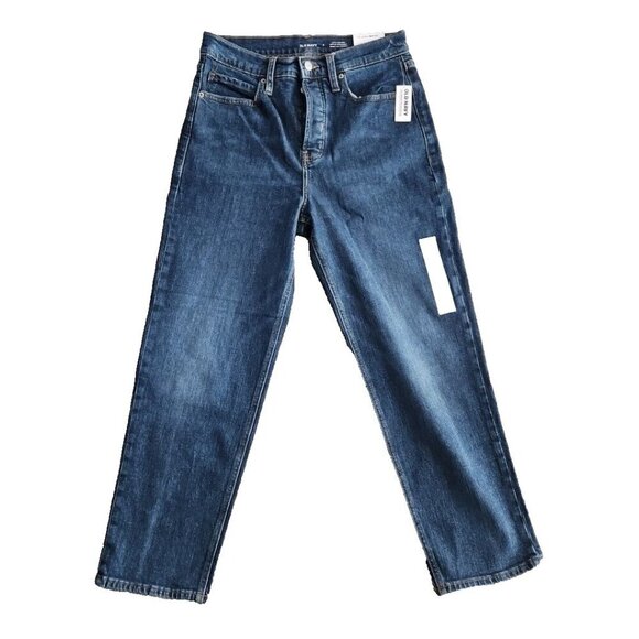 Old Navy Jeans Women's Size 6 (29x27) NWT High-Rise Straight Medium Wash Stretch - Picture 1 of 16
